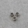 Alloy Antique Silver Plum Bossom Flower Star Big Hole Beads Fit European Bracelets L1451 110pcs/lot