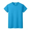 Yeni Yuvarlak Boyun Katı Renk T-shirt Yaz Pamuk Dip Gömlek Kısa Kollu Erkek ve Bayan Yarım Kollu SZ24IO