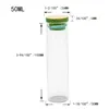 30 x 100 mm 50 ml Glasflasche mit Bambusdeckel, Gläser mit hohem Borosilikatgehalt, Bambus-Glycyrrhiza-Süßigkeiten, Lebensmittelqualität, Siegelfläschchen