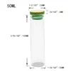 Garrafa 30x100mm 50ml de vidro com tampa de bambu alta Borosilicate Jars bambu Glycyrrhiza doces Food Grade Selo frascos