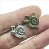 Lot 100pcs Cute Snail Alloy Charms Pendants Jewelry Making DIY Retro Ancient Silver Pendant For Bracelet Necklace Keychain 16x15mm
