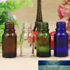 12/30 / 50 pcs 10 ml mini limpar / azul / verde / marrom Garrafa de vidro líquido com redutor de orifice e tampa de segurança pequeno frasco de óleo essencial