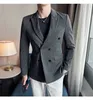 mens formal black double breasted jacket