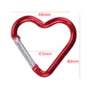 Heart Shaped Keychain Outdoor Sports Camp Snap Clip Hook Hiking Aluminum Metal Convenient Clip On