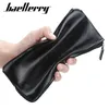 Portefeuilles Portefeuille en cuir pour hommes Zipper Long Clutch Classic Luxury Wallest Bifold ID Holder Purse Portefeuille Portfel1