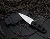 Super Edge Feststehendes Messer AUS-8A Single Edges Blades Full Tang Black G10-Griff Gerade Messer mit Kydex