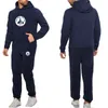 Autumn and Winter Fashion Men's Tracksuit Solid Color Hooded Sweater + Jogging Casual Pants Jott Print Design Clothing 220308