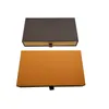 Boîtes d'emballage de tiroir de cadeau de marque pour carte de papier de portefeuille long café orange boîte d'emballage de détail pour accessoires de bijoux de mode 21 * 12 * 3.7 cm