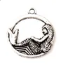 Legering Mermaid Charms Hangers voor Sieraden Maken Armband Ketting DIY Accessoires Antiek Zilver 120pcs