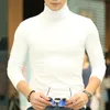 ARCSINX Turtleneck Erkekler T-shirt Büyük Boy 3XL 4XL 5XL Moda Kış Uzun Kollu T Gömlek Spor Slim Fit Tee Homme 220325