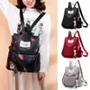 Hot Sale Women Anti-theft Oxford School Backpack Travel Waterproof Satchel Shoulder Bag without Pendant
