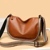 100% Genuine Leather Cowhide Woman Shoulder Bag High capacity Youth Ladies Dumpling light Wild Simple Female Daily Messenger Bag