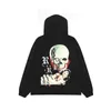 Letter Winter Printed Skull Hoodie Loose Plush Men's and Women's Hip Hop et