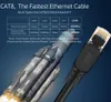 Kedi 8 Ethernet Kablosu LAN Ağ CAT8 RJ45 Hız Ağı Kablosu 40 Gbps 2000 MHz 26AWG Router Modem Için 2m 3m