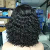 Menselijk haar pruiken voor zwarte vrouwen diepe body wave sluiting bob pruik 10 inch 180 dichtheid te koop groothandel Peice haarverkoper