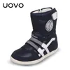 UOVO Marque Enfants Chaussures Bottes D'hiver Pour Filles Et Garçons Mode Bébé Bottes De Neige Chaud Belle Filles Bottes Courtes Taille 26 # -37 # LJ201203