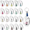 Färgglada Tassel KeyChain High Transparent Acrylic Key Ring Combination Set Party DIY Handgjorda gåvor Party Favor193G