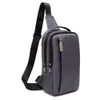 Ny Mens bröstväska Liten kanfas axel ryggsäck Sling Cross Body Zipper resväska Q0114