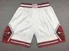 Basketballshorts 2021ChicagoBulls Teams Salute bestickt aus feinem Stoff