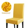 Housse de chaise imperméable en tissu cuir PU, grande housse de siège élastique et extensible pour Banquet à domicile el2779450