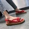 Sandales à bouche de poisson pour femmes, style romain, talon épais, grande pente, à la mode, nouvelle collection été 2022