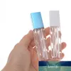5.5ml Kwadratowy Lip Gloss Tube z różdżką Aplikator Pusta Refillable Plastic Plastic Lip Baldm Butelki fiolki DIY Kosmeryczny Pojemnik