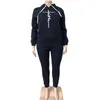 GÜZ GÜNCELLEME Kadın Eşofman Iki Parçalı Set Artı Boyutu Hoodie Kazak Sweatpants Spor Suit Toptan Öğeler Için K8436