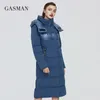 GASMAN Green marque de mode parka chaude à capuche veste d'hiver pour femmes outwear femmes manteau femme épais patchwork doudoune 003 210203