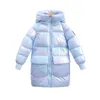 Winter Fashion Baby Down Jacket For Girl Bright Color Cotton Hooded Jacket For Boy Clothes Children's Jacket kid Coat 3-10 Years LJ201125