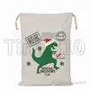 Nieuwe kerstcadeau tas Santa Sack Trekkoord Tassen Canvas Santa Sacks Opslag Print Gift Tassen Xmas Decoration T500337