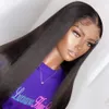 Wigs 22Inch 180%Density Natural Black Soft Long Straight Glueless Lace Front Wig For Women With Baby Hair Natural Hairline