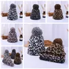 Kobiety Zima Lampart Dzianiny Kapelusze Moda Pom Pom Pom Czapki Ciepła Wełna Dzianiny Ma Bonnet Pom Beanie Czapki Party Kapelusze Dostawy 4styles rra3802