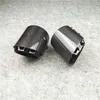 1 PCS Universal Preto Aço Inoxidável Muffler Silfler Ponta Auto Lustrosa Carbono Carvão Tubos traseiros