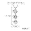 Hot Sell Femme Nya Mode Smycken Zirkon Kristall Vatten Drop Pendants Alloy Chain Halsband för Kvinnor Bröllop Tillbehör