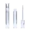 Packing Bottles Lip Gloss Tube Empty 5ML Lipgloss Tubes Round Transparent Lips Gloss-Tubes With Wand Clear W006 100pcs