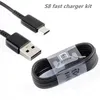USB Hızlı Şarj S8 S10 9 V 5 V 2A Seyahat Duvar Fiş Adaptörü Tam 2A Ev Şarj Dock Siyah Kablo