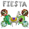 16 인치 Fiesta 편지 알루미늄 풍선 세트 골드 로즈 멕시코 아보카도 카니발 파티 알파벳 장식 풍선 EA119