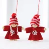 Jul Santa Claus Pendant Snowman Scarf Hat Tree Decorations Söt Angel Doll Girl Pendant Ornaments Xmas Star Dock Gift för barn