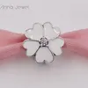 DIY Charm Bransoletki Biżuteria Pandora Murano Spacer Dla Bransoletka Dokonywanie Bangle Mleko Biała Kwiat Szkło Diament Klip Krecik Dla Kobiet Mężczyźni Urodziny Prezenty Wedding Party