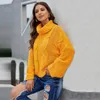 Sexy New Womens Outono-Inverno Neve Camisolas Turtle Neck mangas compridas listra listrado Camisolas capuz Hoodie Vestuário Tamanho S-2XL