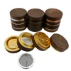 Walnut smoke grinder Aluminum alloy with wood smoking sharpener 63mm Four-layer High quality smokes pulverizer RRD13588