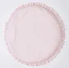 2020 Explosion models solid color lace round game pad pad climb baby crawling mat room rug children's room decorative carpet