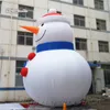 Outdoor Giant Christmas Inflatable Snowman 6m Cute Cartoon Figure White Air Blown Snowman Model Balloon For Winter Decoration