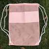Bolsa de praia de cordão de malha para natação mochila de engrenagem bolso de futebol dobrável esportes