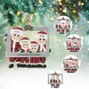 Nieuwe Familie Kerstdecoratie Kerstboom Hangers Opknoping Ornamenten DIY Santa Claus Gift Wenskaart Home Decor