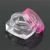 10g Plastic Cosmetic Jar Lip oil Cream Sample Bottle Empty Nail Polish Packaging Square Bottom Container Free Shipping