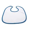 Sublimazione Bavaglini per bambini in bianco bianco Trasferimento di calore Asciugamano per saliva 11 * 12,5 pollici Singolo lato per sublimazione per via aerea A12