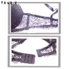 Nouveau Super Gather Purple Bras Sexy Femmes Sous-Vêtements En Coton Épais Soutien-Gorge A B C Coupe Push Up Soutien-Gorge Broderie Dentelle Lingerie Noir LJ200822