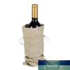 Housses de bouteilles de vin en lin avec cordon 15*35 cm porte-sac à vin en Jute pour offrir et décorer un cadeau de noël