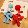 Trendy Cartoon Sesame Street ELMO COOKIE MONSTER Plush Doll Keychain Pendant for Women Bag Charms Car Key Decoration Keyrings